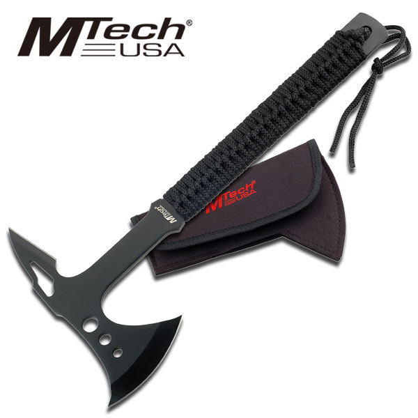 15.25" Black Tactical Combat Throwing Axe Hatchet Tomahawk w