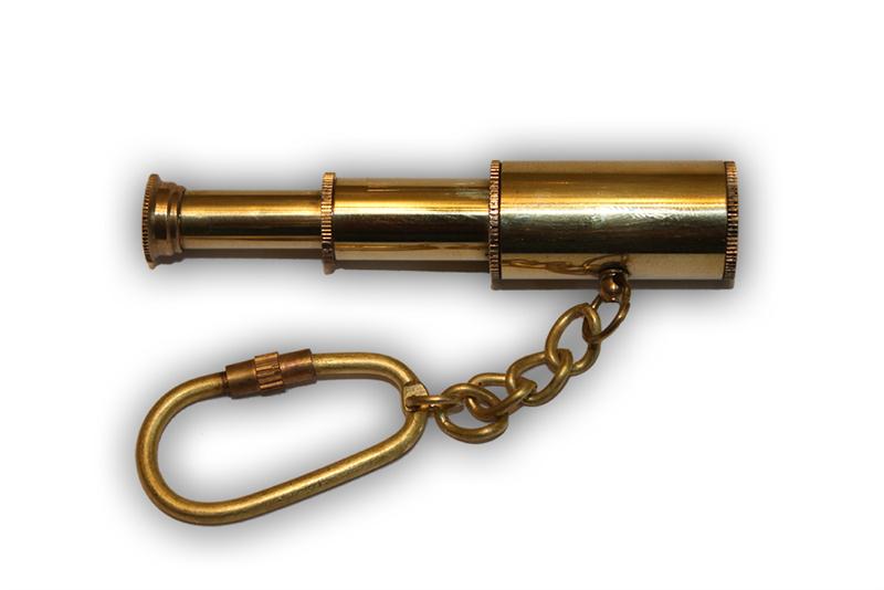 Telescope Keychain Spyglass Gift Key chain Nautical Brass4P