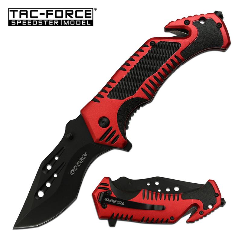 Glass Break Seat belt Cutter Tactical Blade EDC Red Spring A