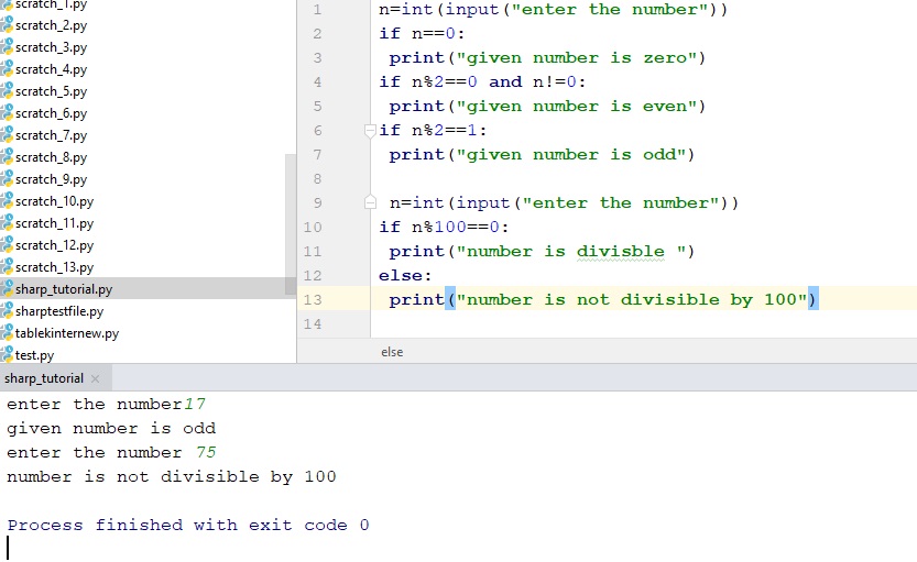 if else in python Sharp Tutorial