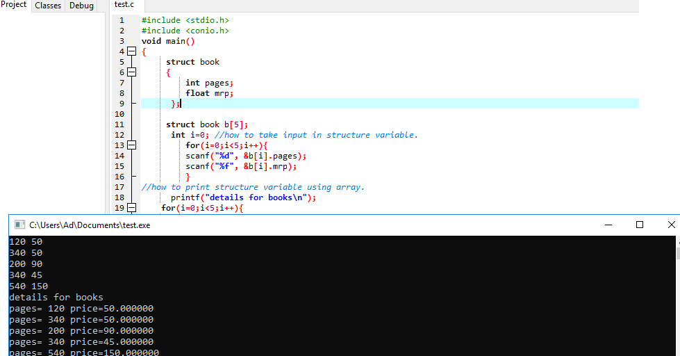 structure array in c Sharp Tutorial
