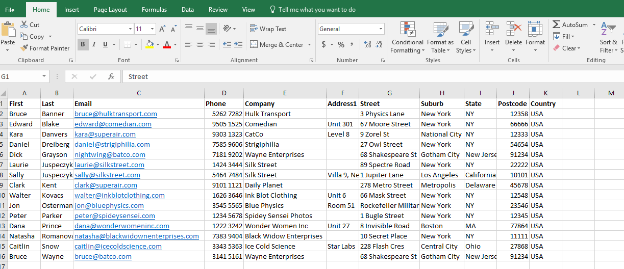Collate Customer Data In Excel : Sharyn Munro VA
