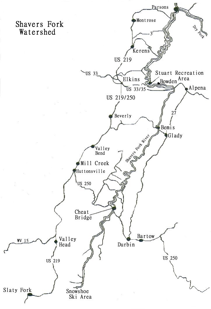 Lower Mountain Fork River Map Shavers Fork Coalition (nonprofit watershed organization),introduction