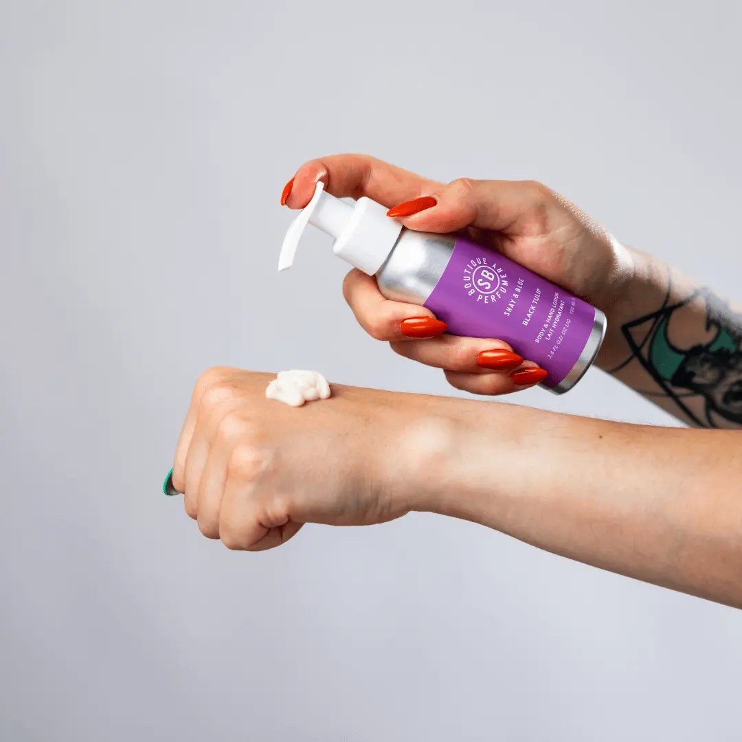 Black Tulip Hand & Body Lotion 100ml Shay & Blue UK