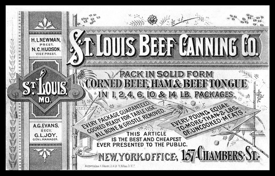 St. Louis Beef Canning Company Sheaff ephemera