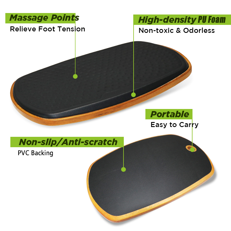 360° Rotation Standing Desk Mat Balance Board