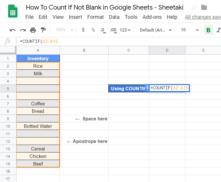 How to Count If Not Blank in Google Sheets 3 Ways [2020 Update]
