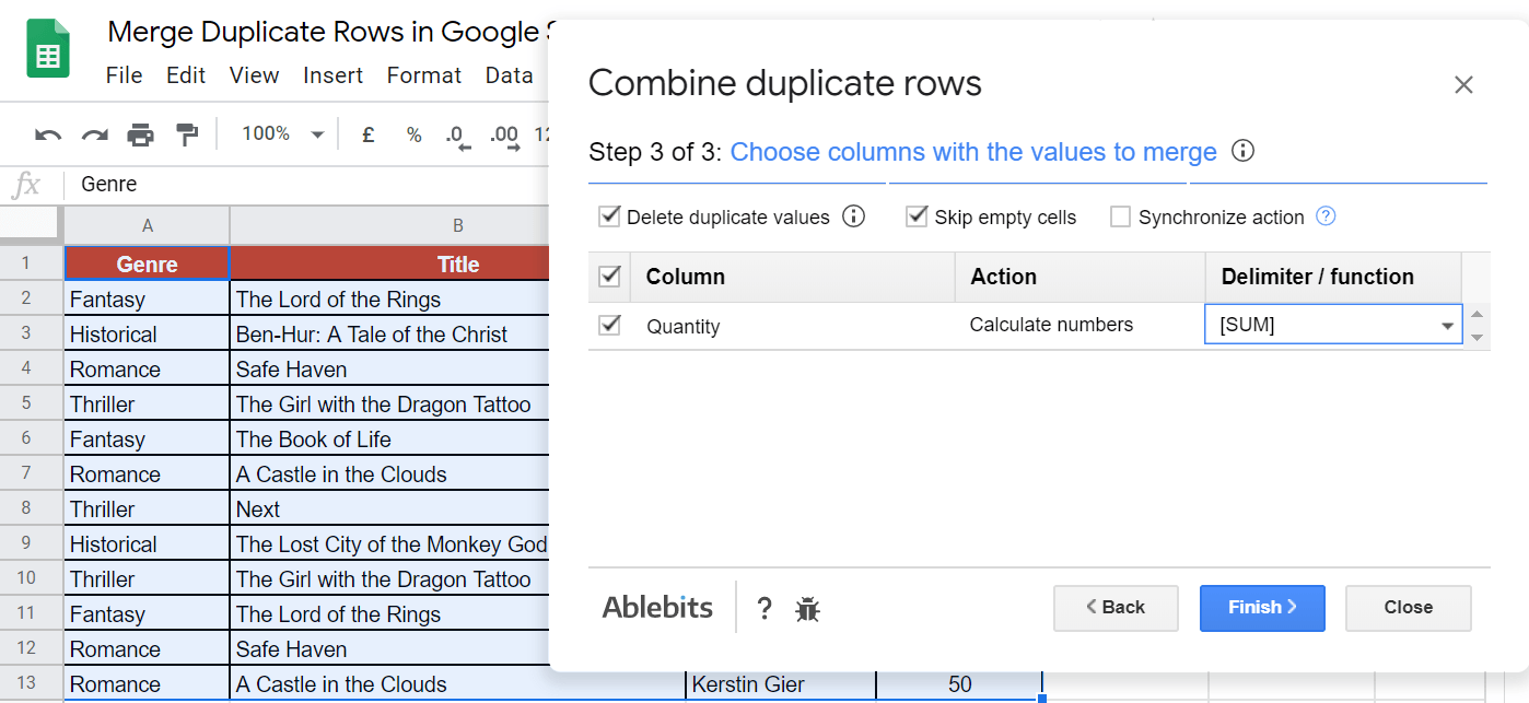 3 Ways to Merge Duplicate Rows in Google Sheets [StepByStep]