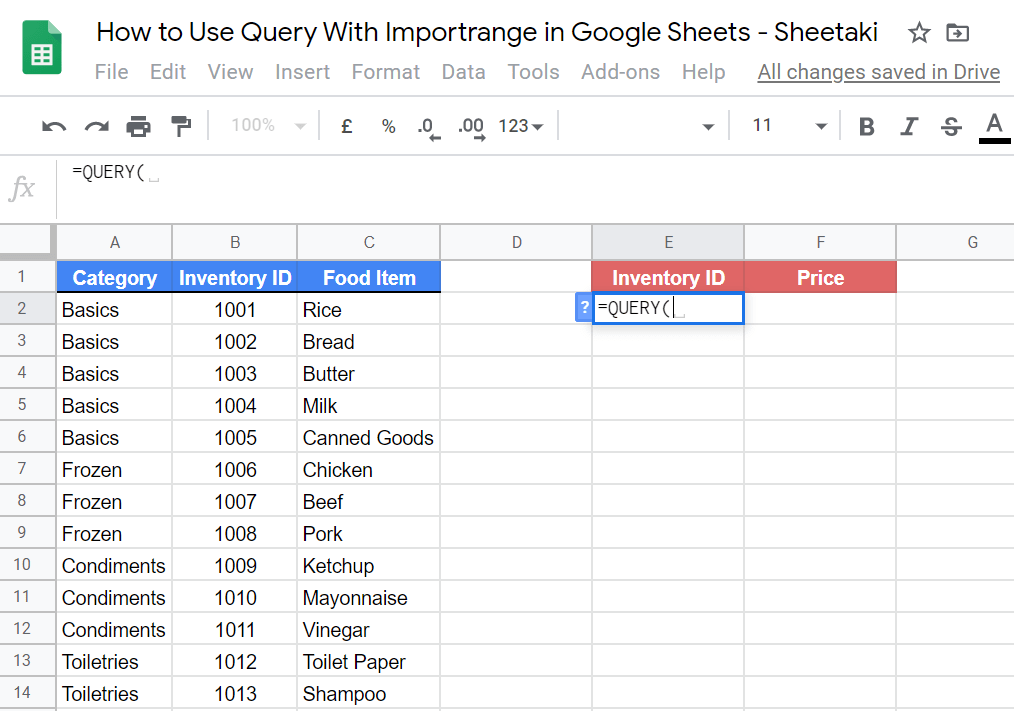 How to Use Query and Importrange Function in Google Sheets