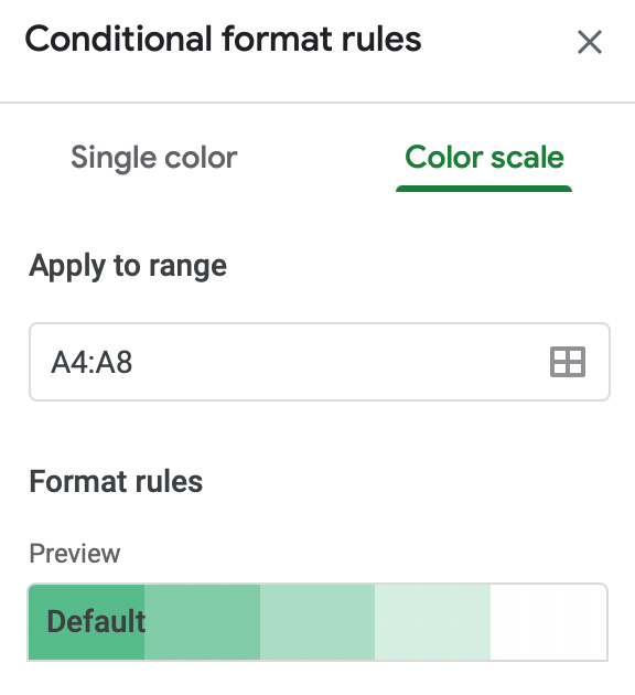 How to Apply a Color Scale Based on Values in Google Sheets Sheetaki