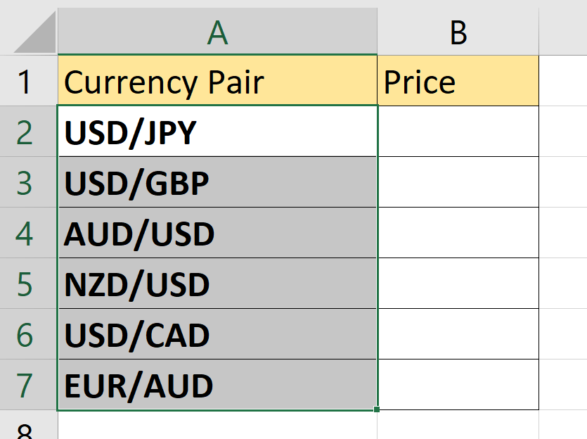 How to Insert Live Exchange Rate in Excel Sheetaki