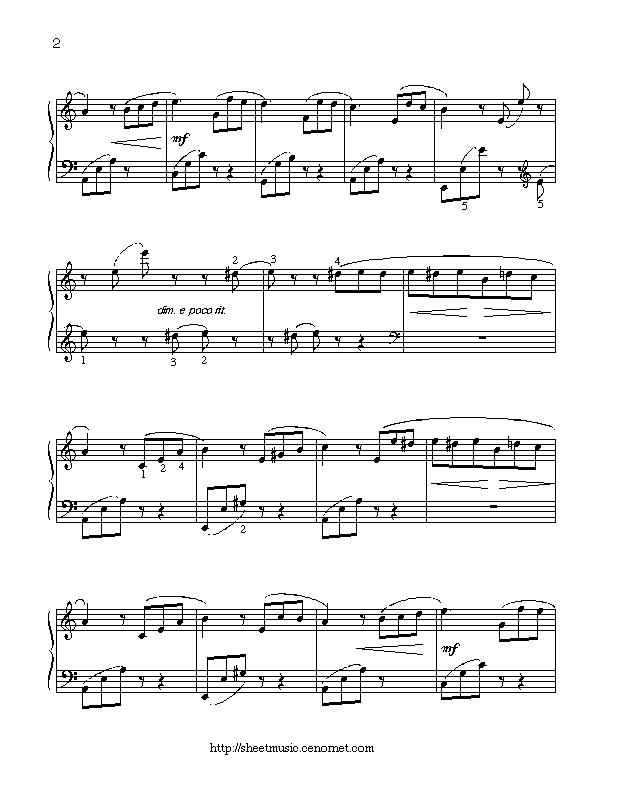 Free Sheet Music Public Domain