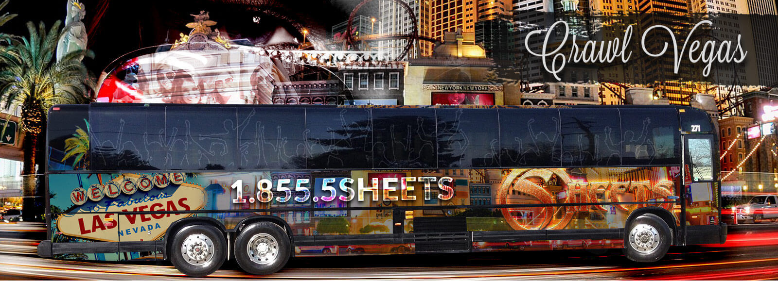 Crawl Vegas Nightlife Party Bus Tours Sheets VIP