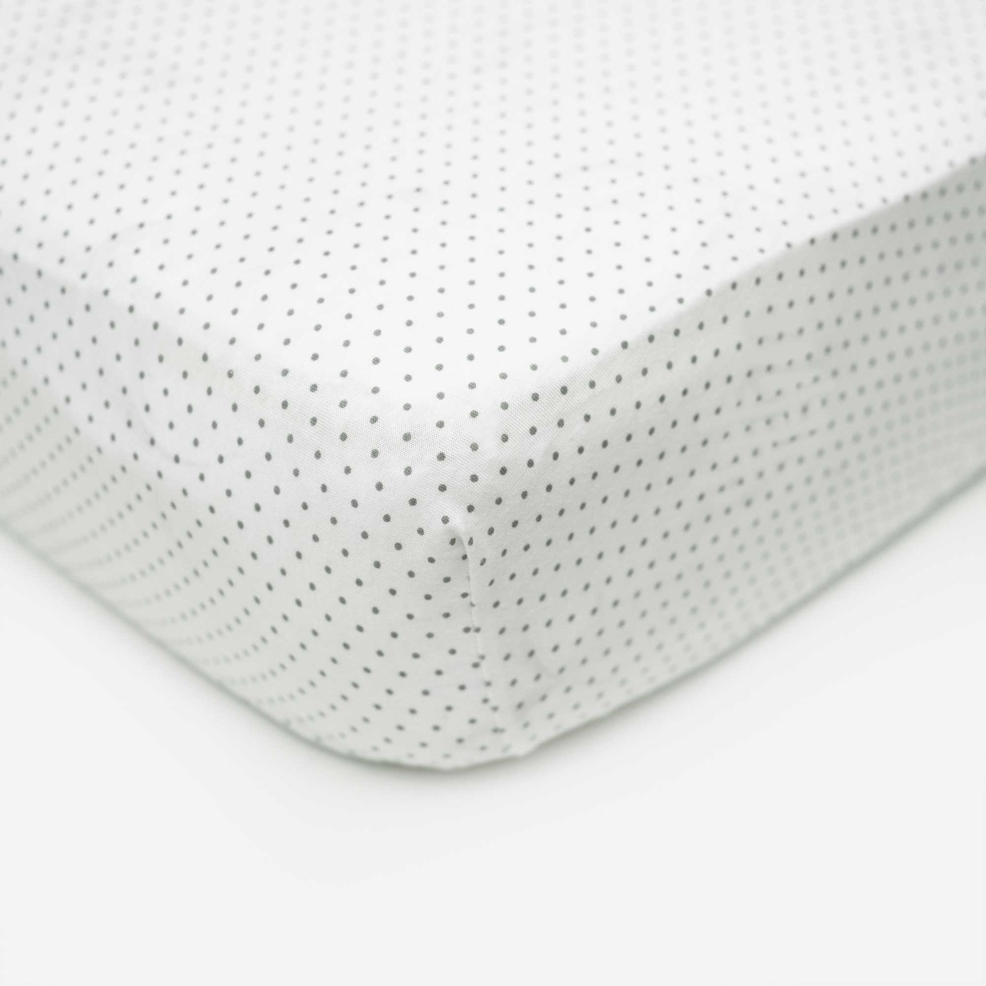 Grey Pindot Jersey Knit Portable / Mini Crib Sheets Sheetworld