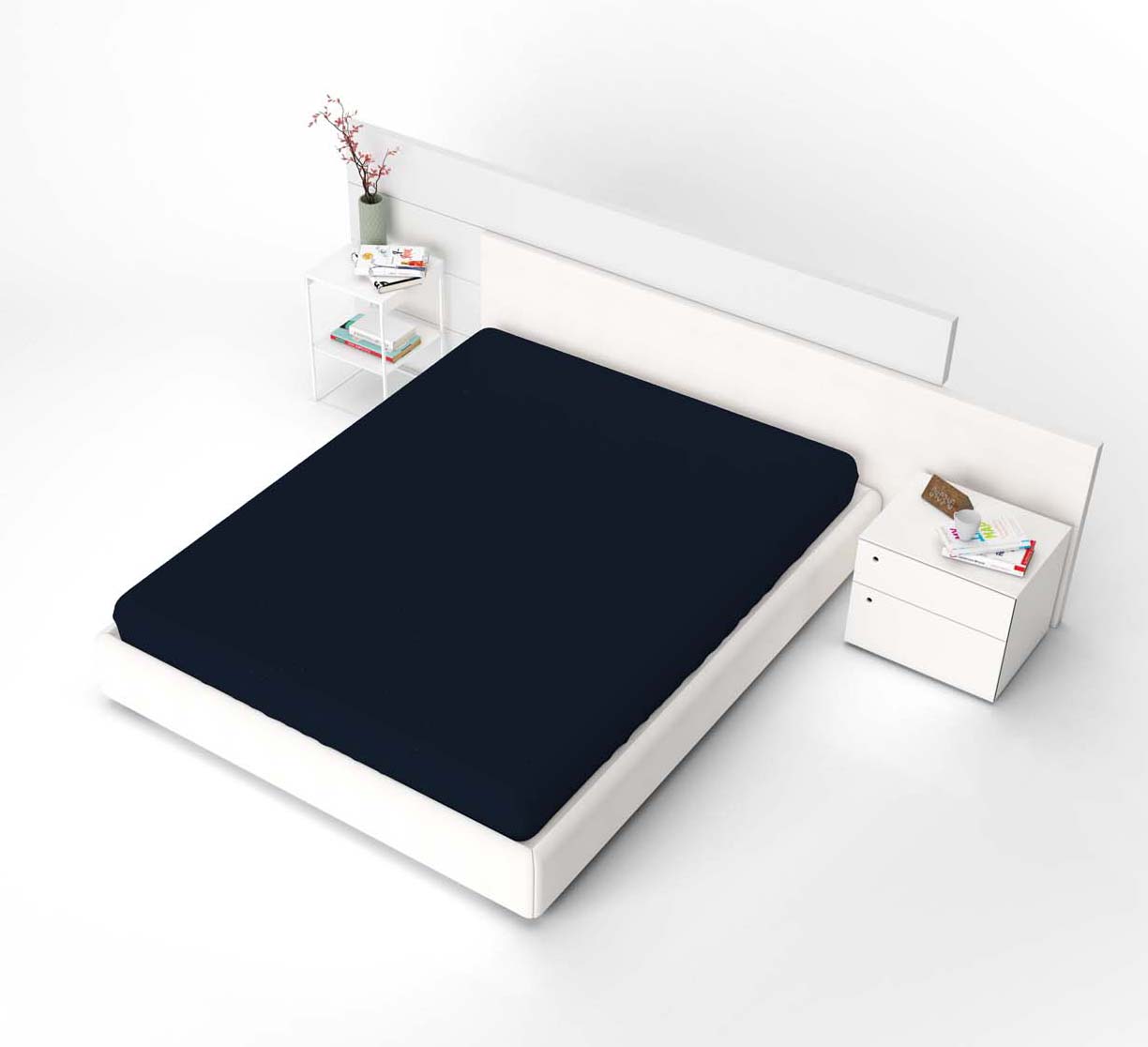 Navy Blue Full XL Sheets Sheetworld