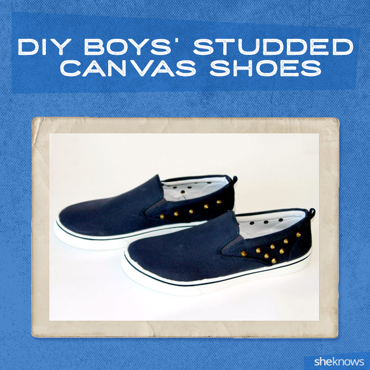 Easy DIY studded canvas shoes are perfect for boys SheKnows