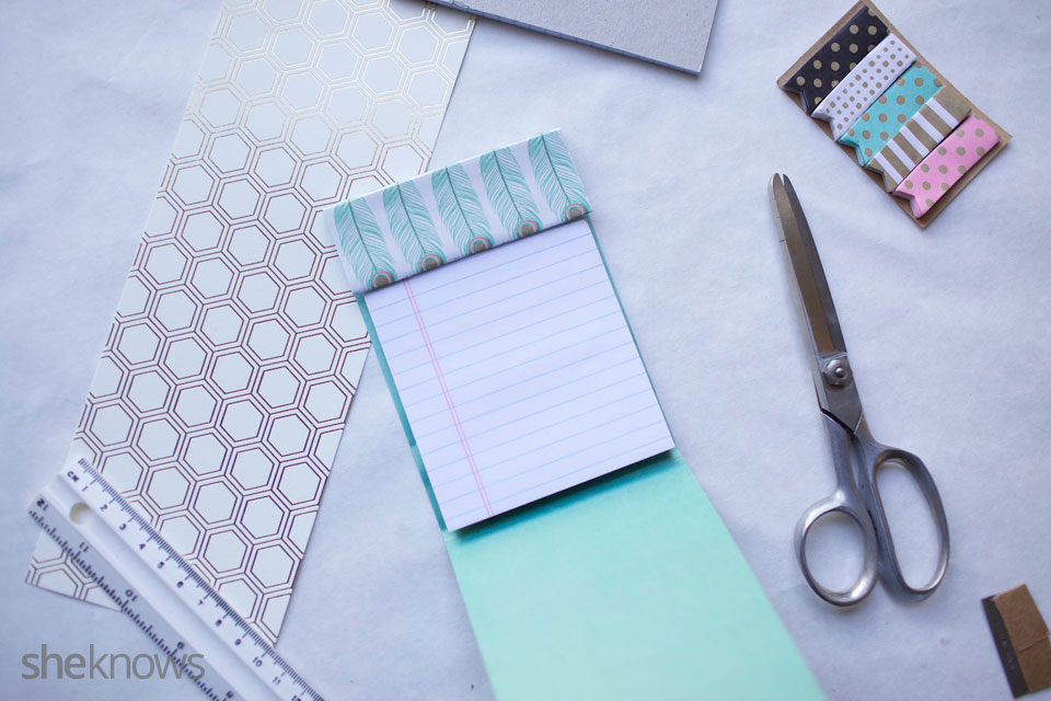 Easy DIY papercovered notebooks make pretty customized journals SheKnows
