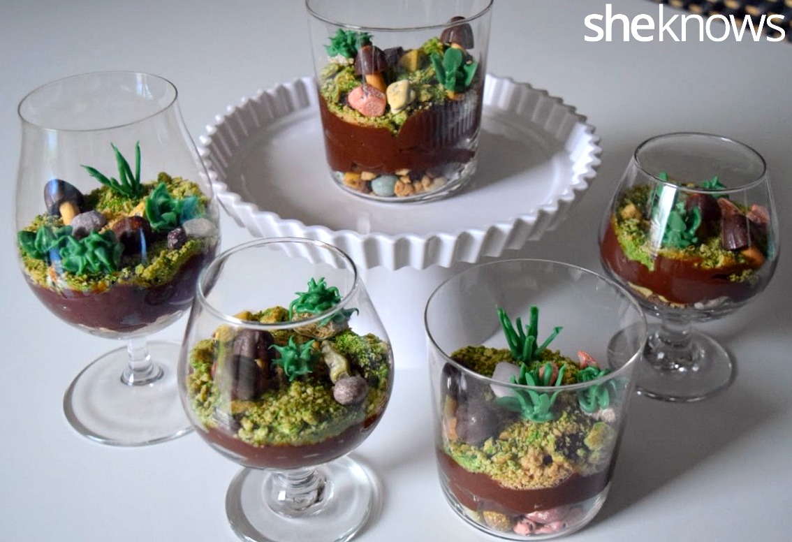 Toocute terrarium pudding cups you won't believe are completely edible