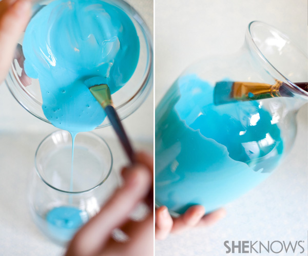 DIY colorful enamel vases