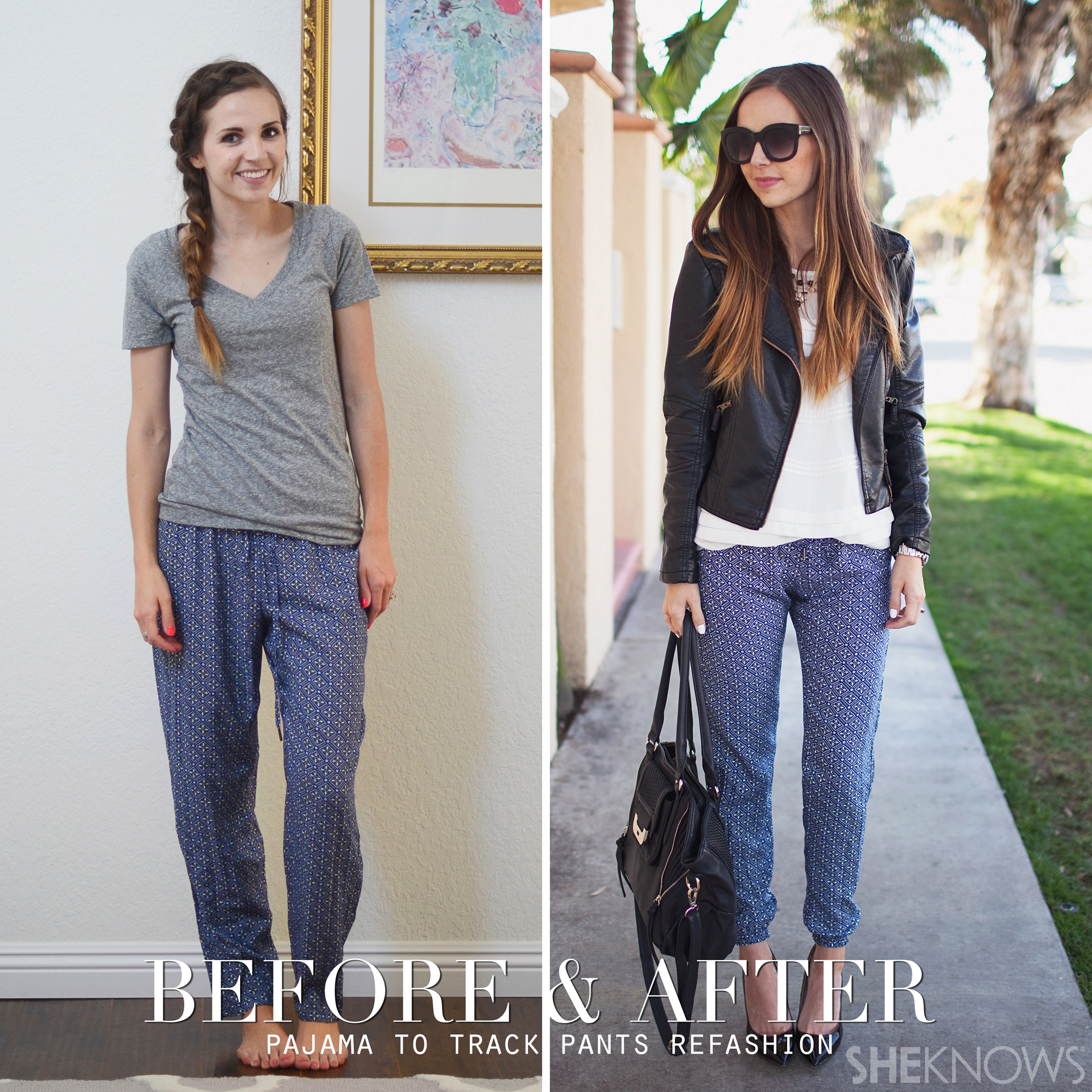 DIY Turn old pajama pants into couture track pants SheKnows