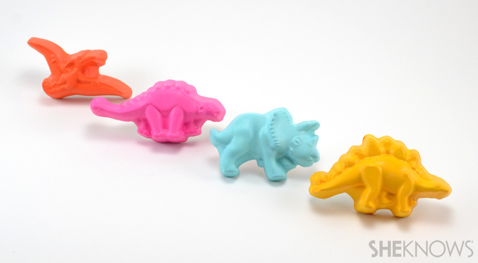 If your kids like dinosaurs they'll love these DIY drawer knobs