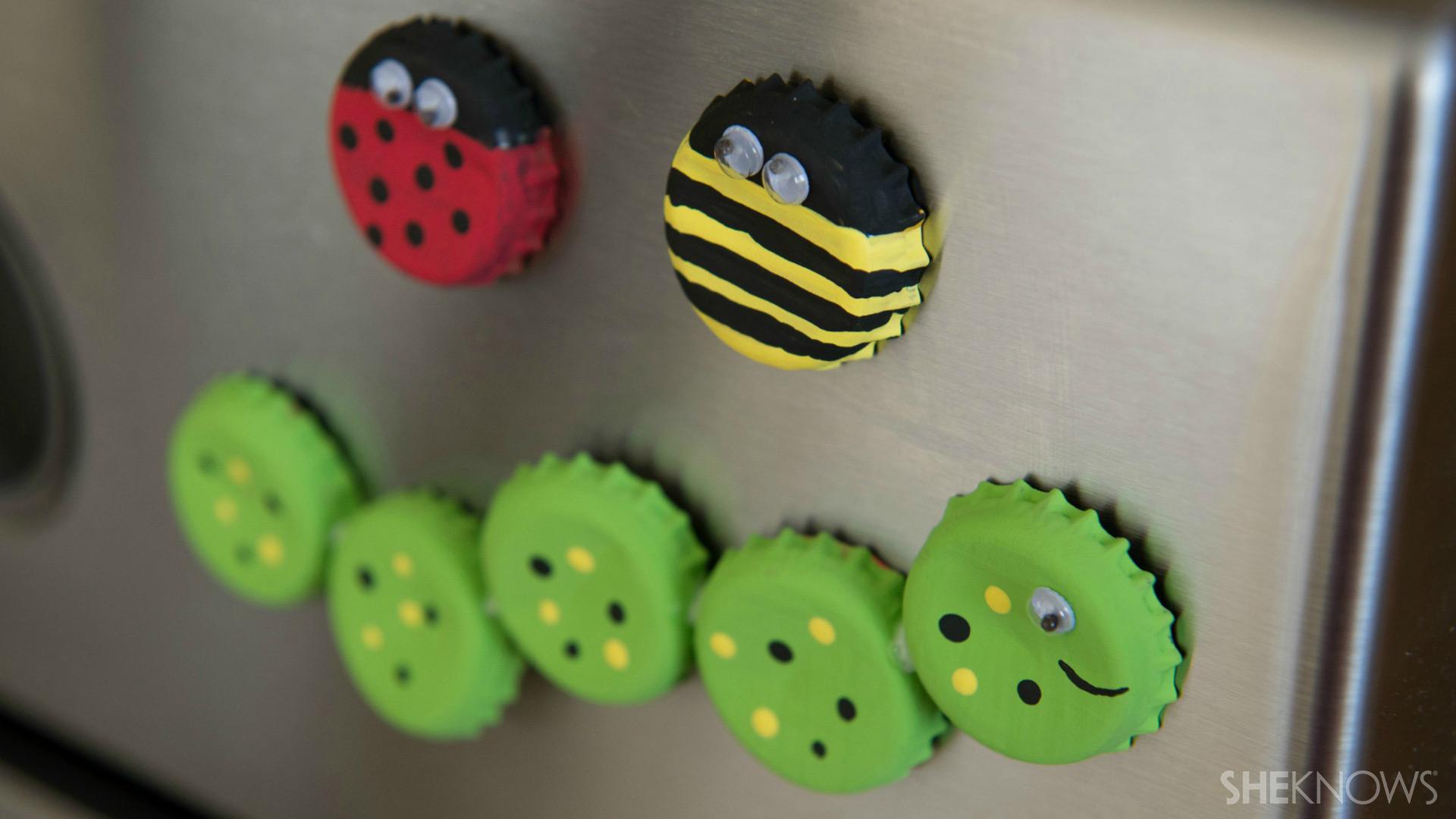 Kid crafts How to make cute bottle cap bug SheKnows