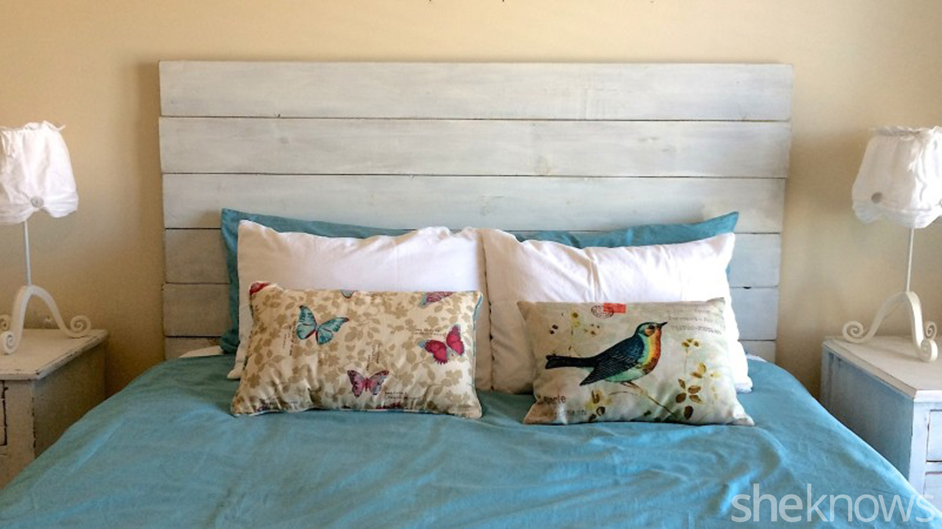 DIY wooden headboard makes your bedroom instantly farmerchic SheKnows