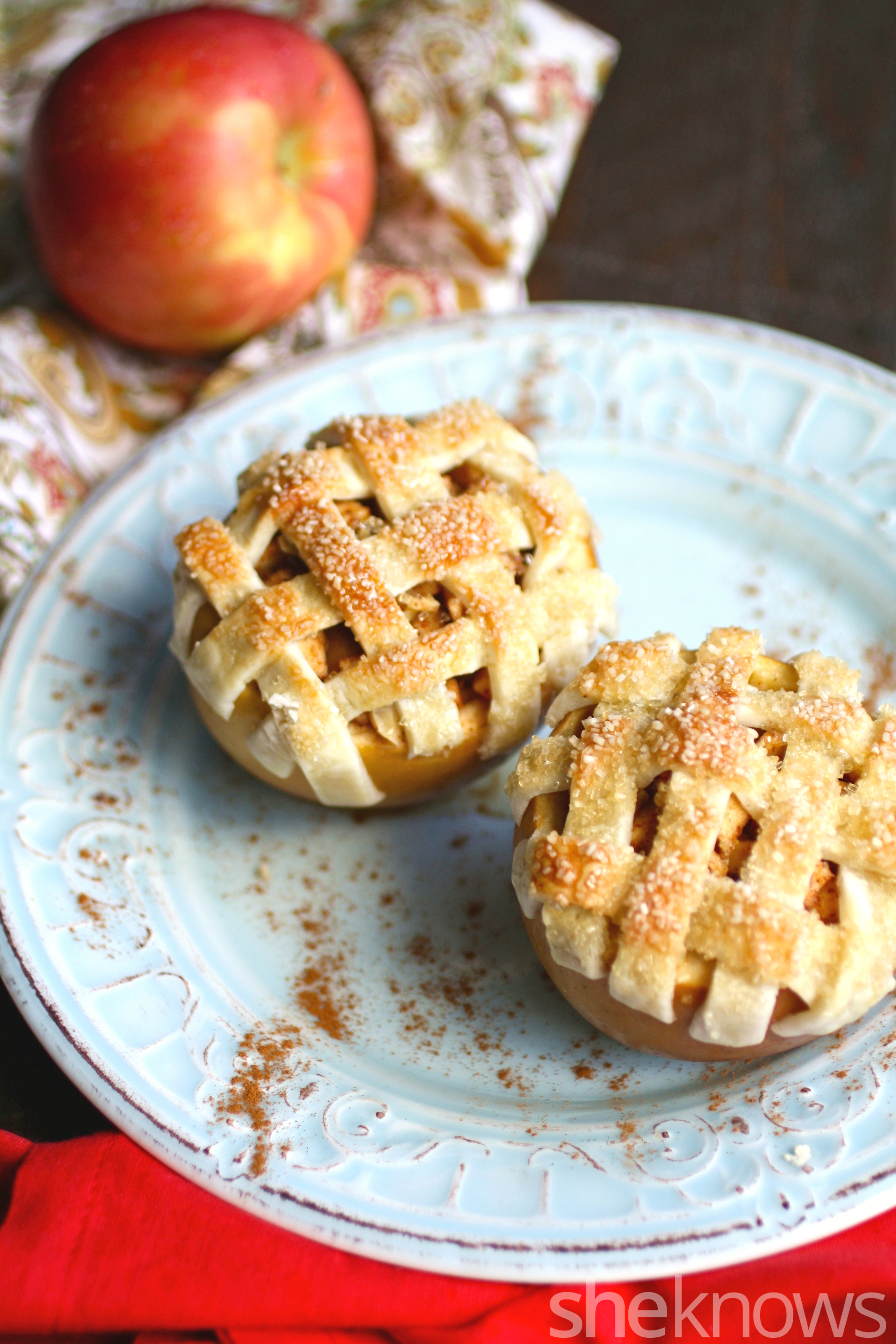 Latticetopped baked apples turn a favorite fall pie into a showstopper