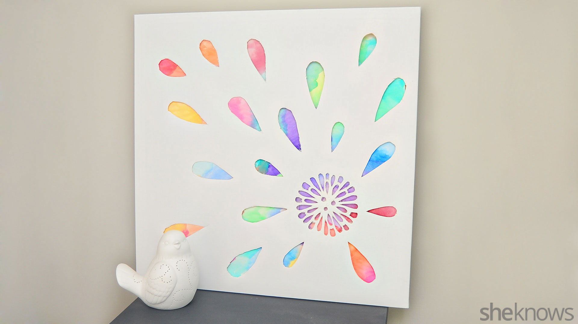 Make your own cutout canvas wall art SheKnows