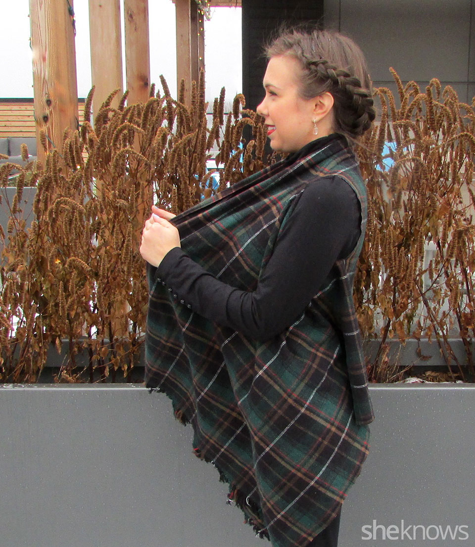 The 10minute DIY blanket vest SheKnows