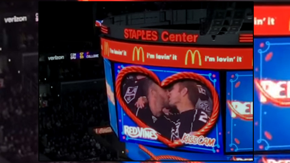 Gay couple caught on NHL Kiss Cam gets overwhelming support
