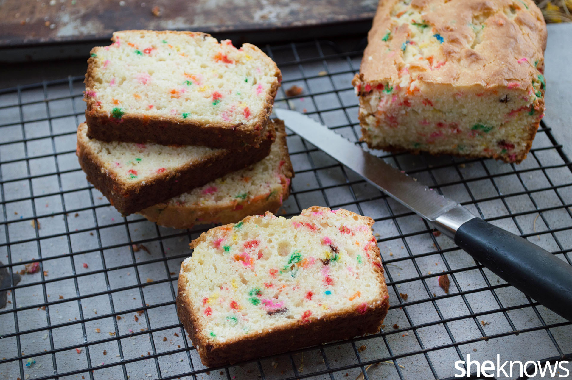 Healthier funfetti pound cake swaps butter and oil for Greek yogurt