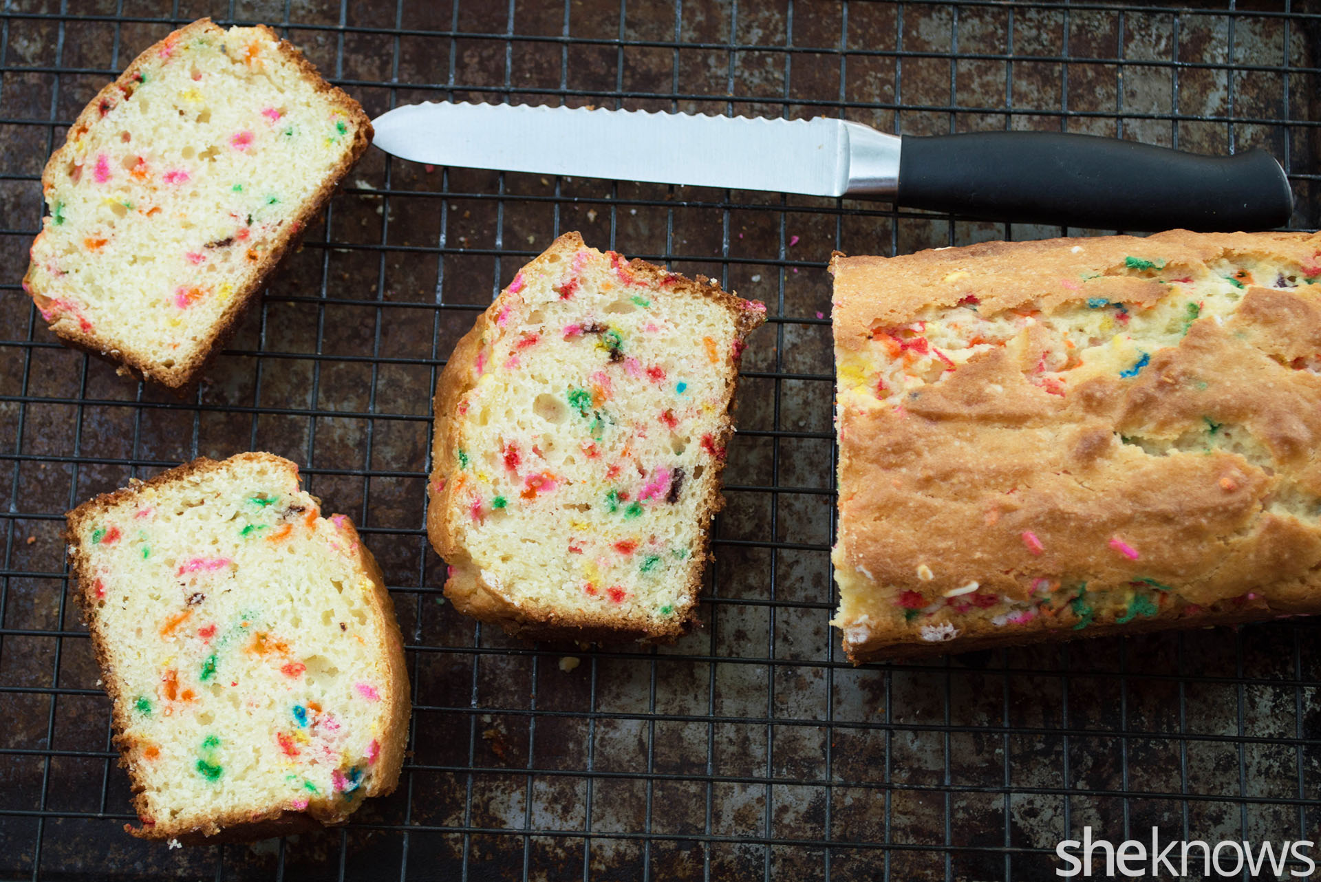 Healthier funfetti pound cake swaps butter and oil for Greek yogurt