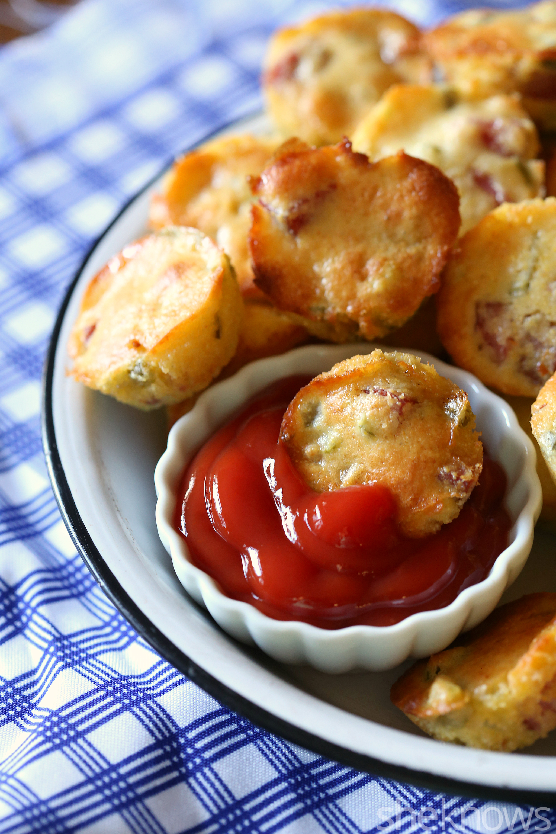 Mini jalapeño kielbasa cornbread muffins are a great game day appetizer