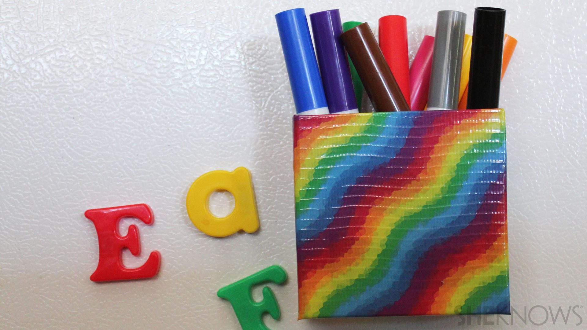 DIY marker holder easy enough for kids to make