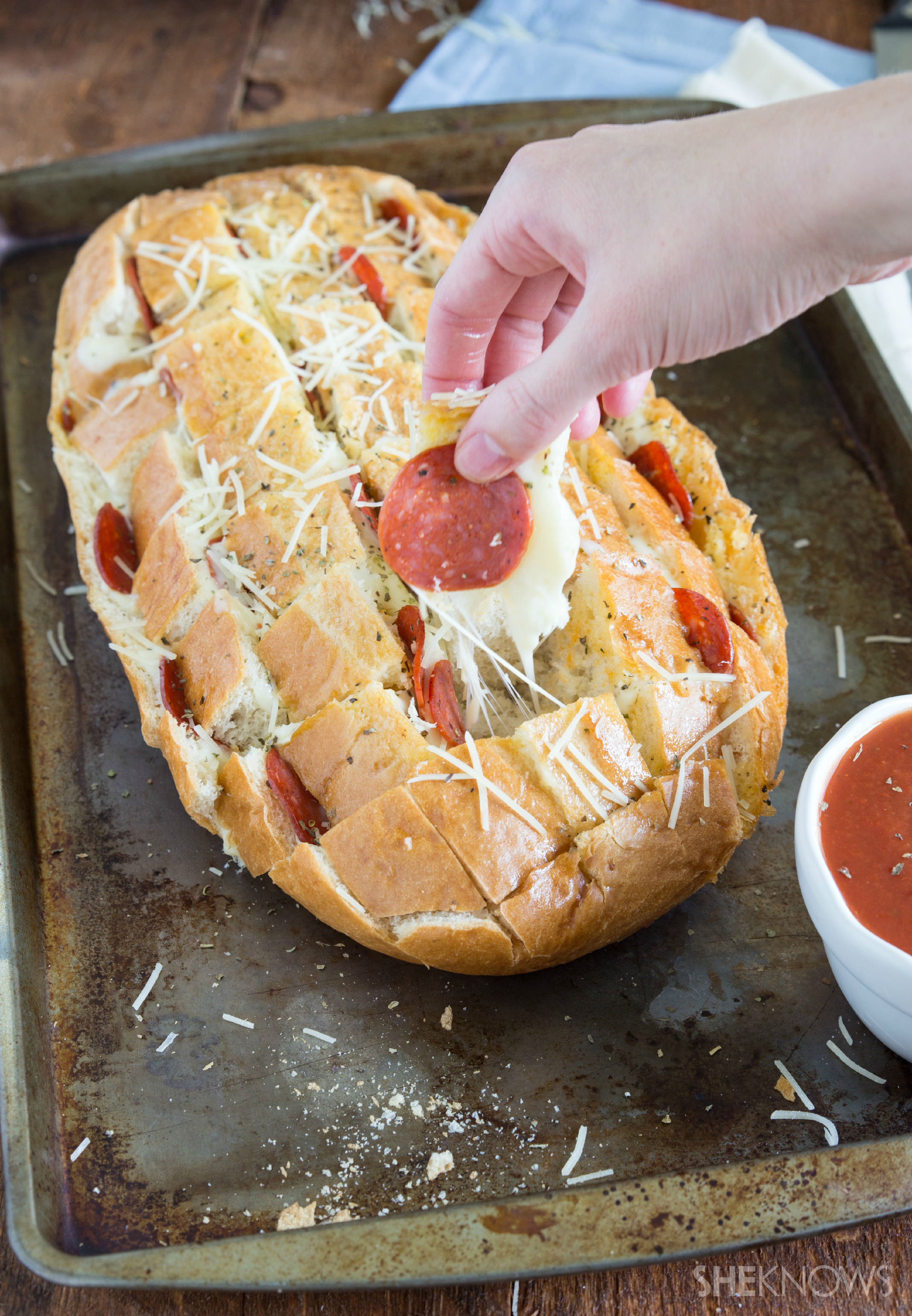 Get ready to have more fun with this easy, cheesy, pullapart pepperoni