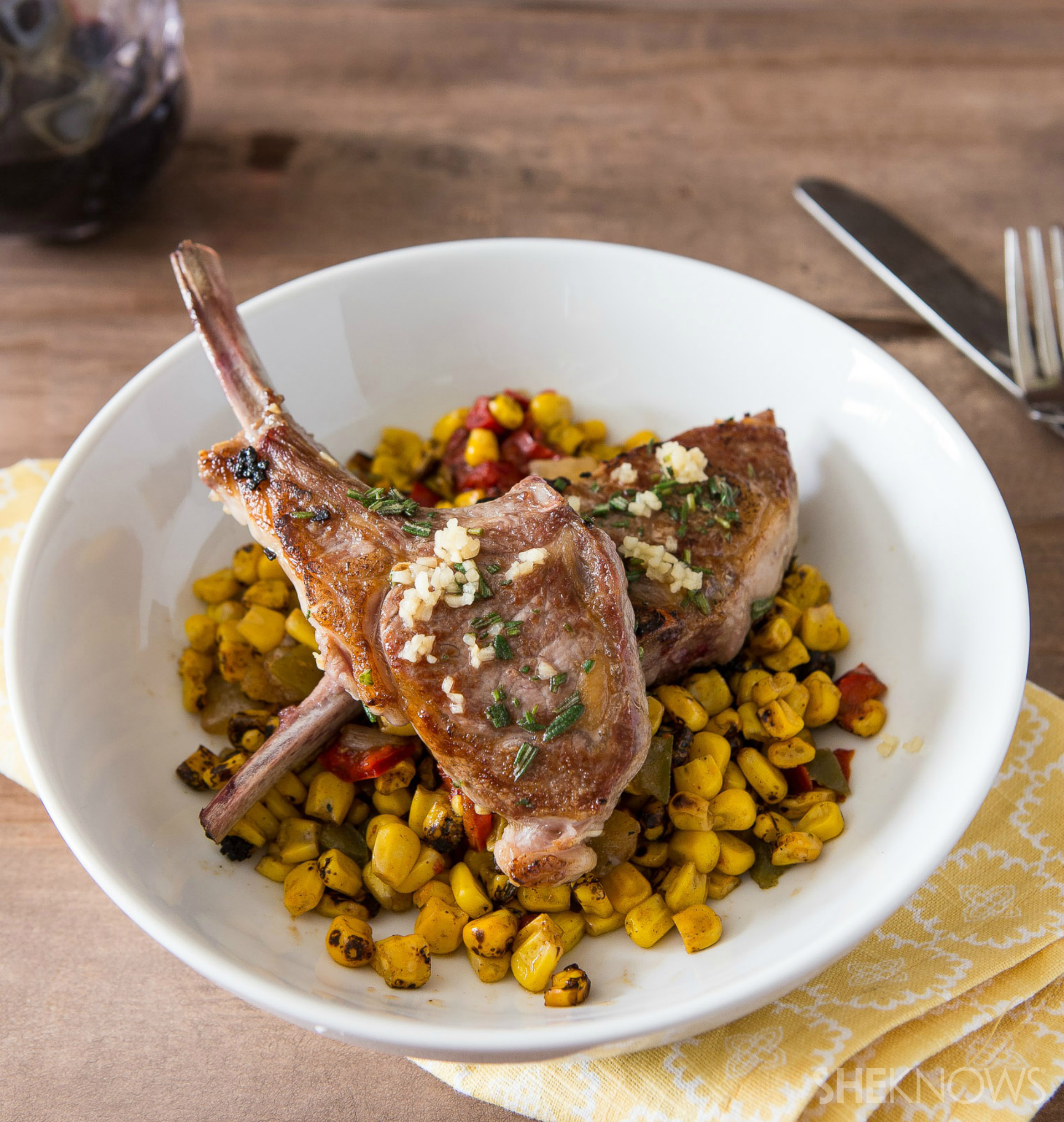 Make rosemarygarliccrusted lamb chops in 10 minutes for a fancy