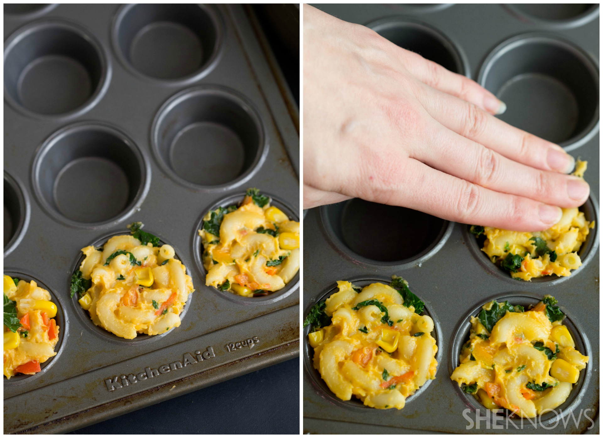 Muffinstyle healthy mac and cheese cups are adorable for lunch