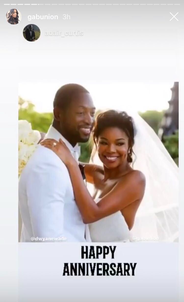 Gabrielle Union & Dwayne Wade Celebrate Wedding Anniversary In Photos