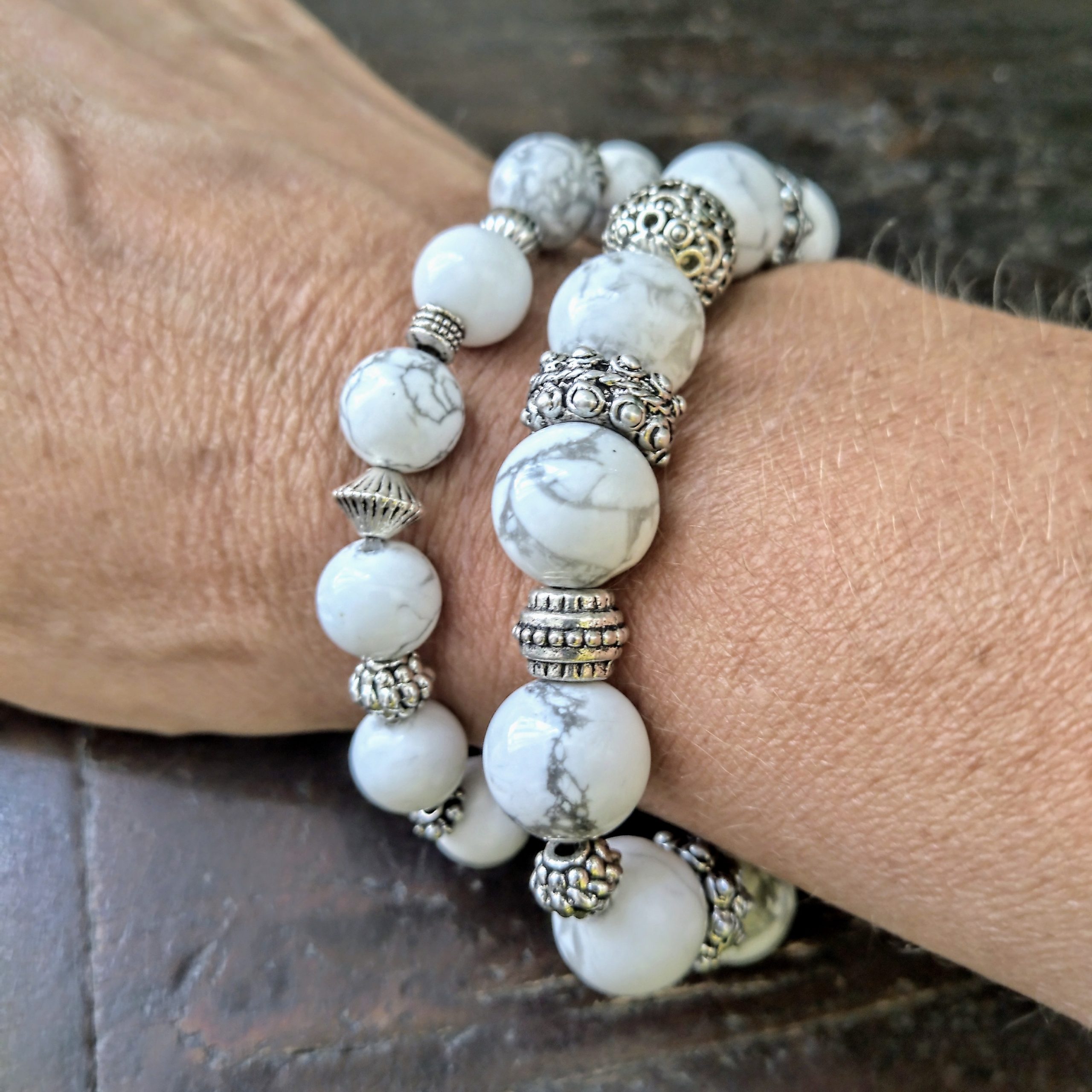 NEW! Charity Stone Bracelet White Howlite Shek O Dog Department