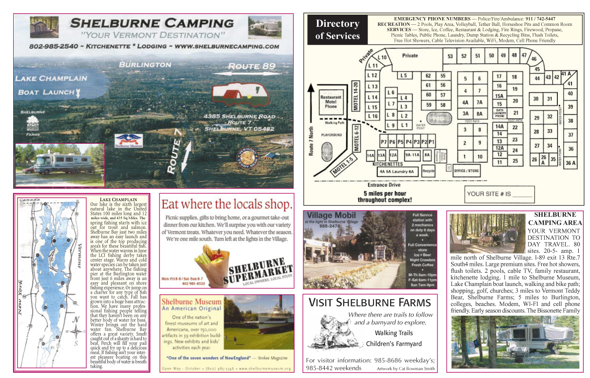 Shelburne Camping Area, Shelburne, Vermont