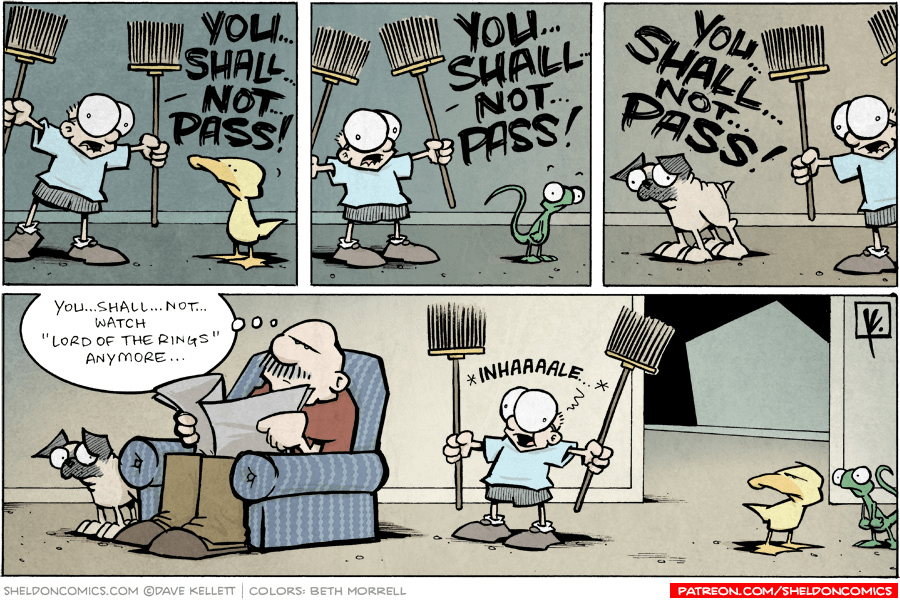 What is Sheldon doing? Sheldon® Comic Strip