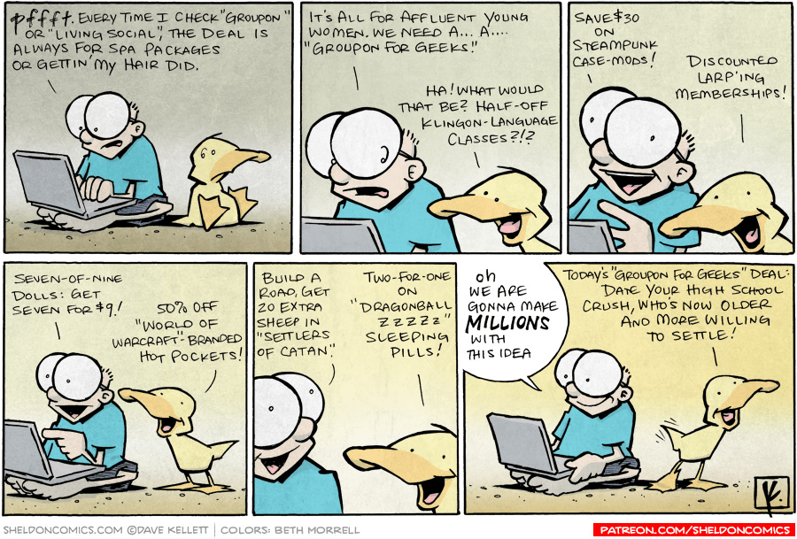 What type of deals does Sheldon want? Sheldon® Comic Strip