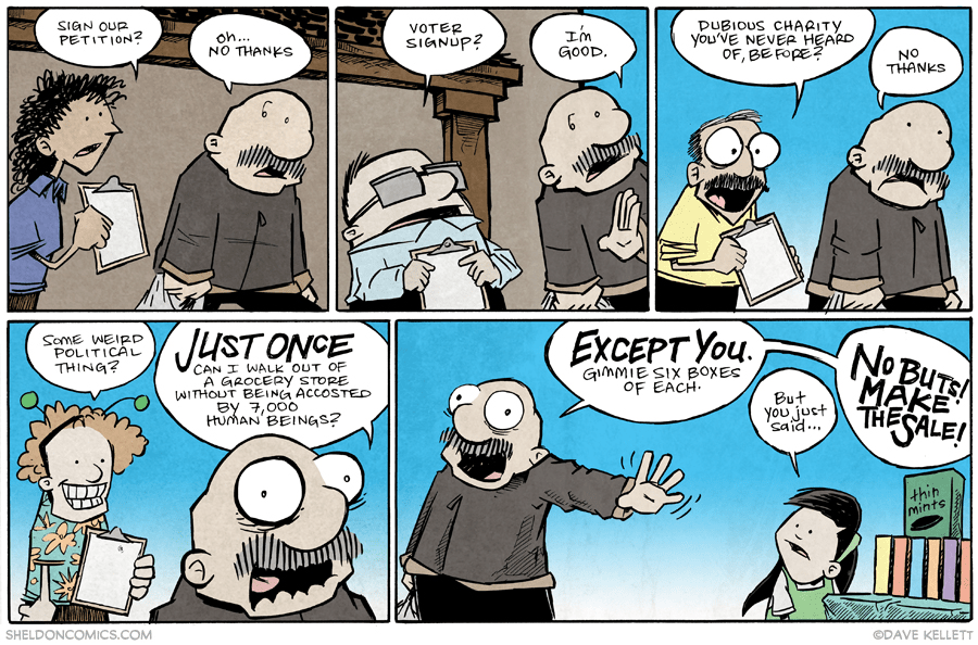 Make the Sale! Sheldon® Comic Strip