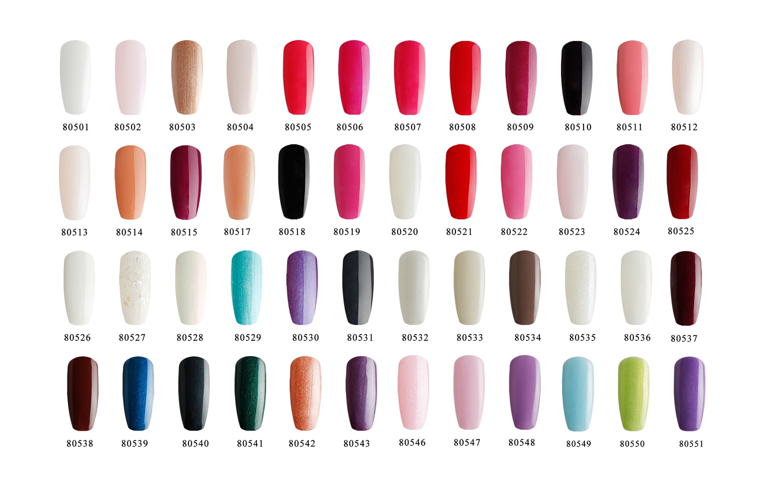 The Bluesky 50 Piece Pro Colour Pack 2 Shellac Nails Gel Polish