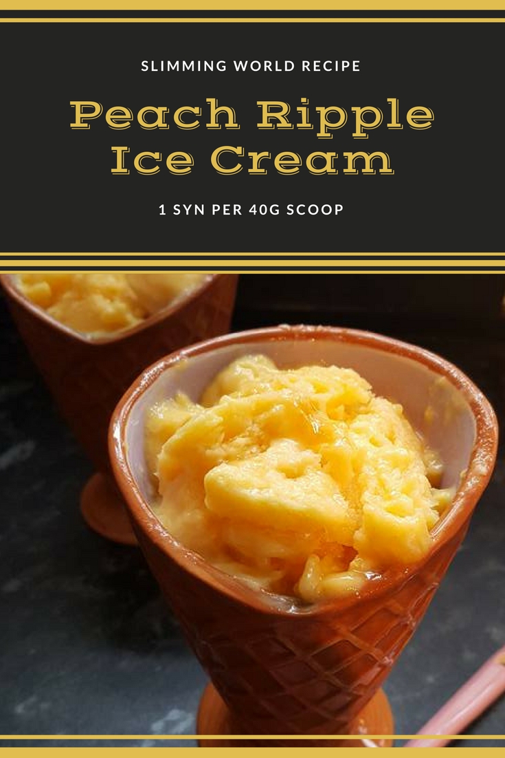 Peach Ripple Ice Cream - Slimming World Recipe - Shell Louise