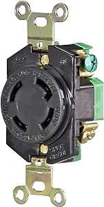 Eaton Wiring Devices L1430R Single Receptacle, Flush Mounting, 3-Pole