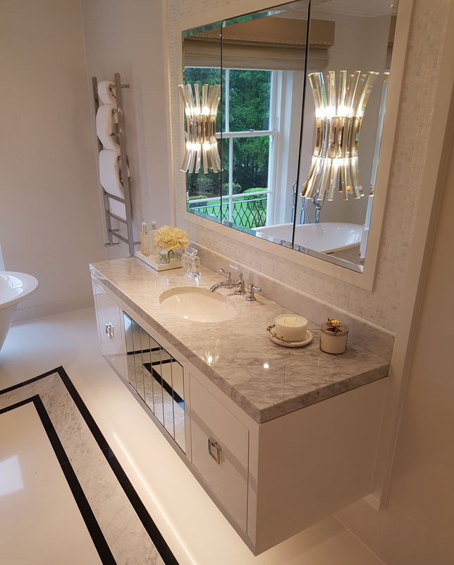 Pure White Freshwater Mirror Surround « ShellShock Designs