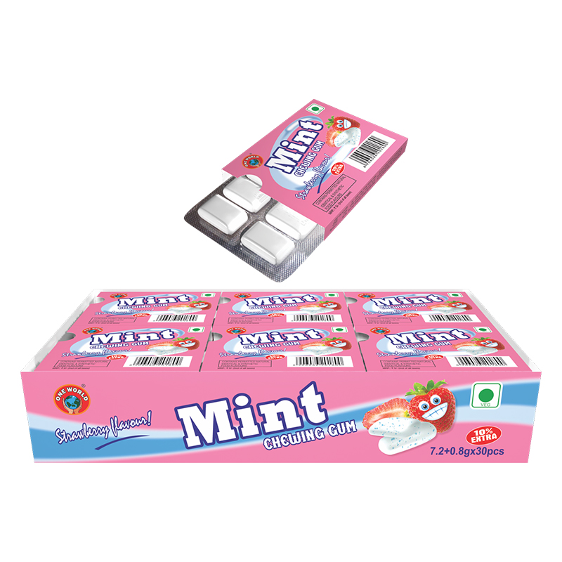 MINT CHEWING GUM STRAWBERRY 30pcs Shellz India