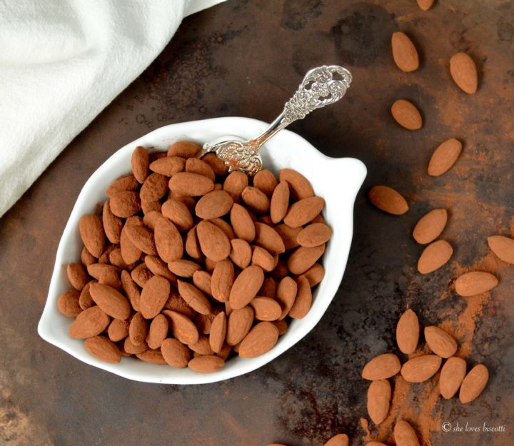 Cocoa Dusted Almonds [Only 5 Minutes!] She Loves Biscotti